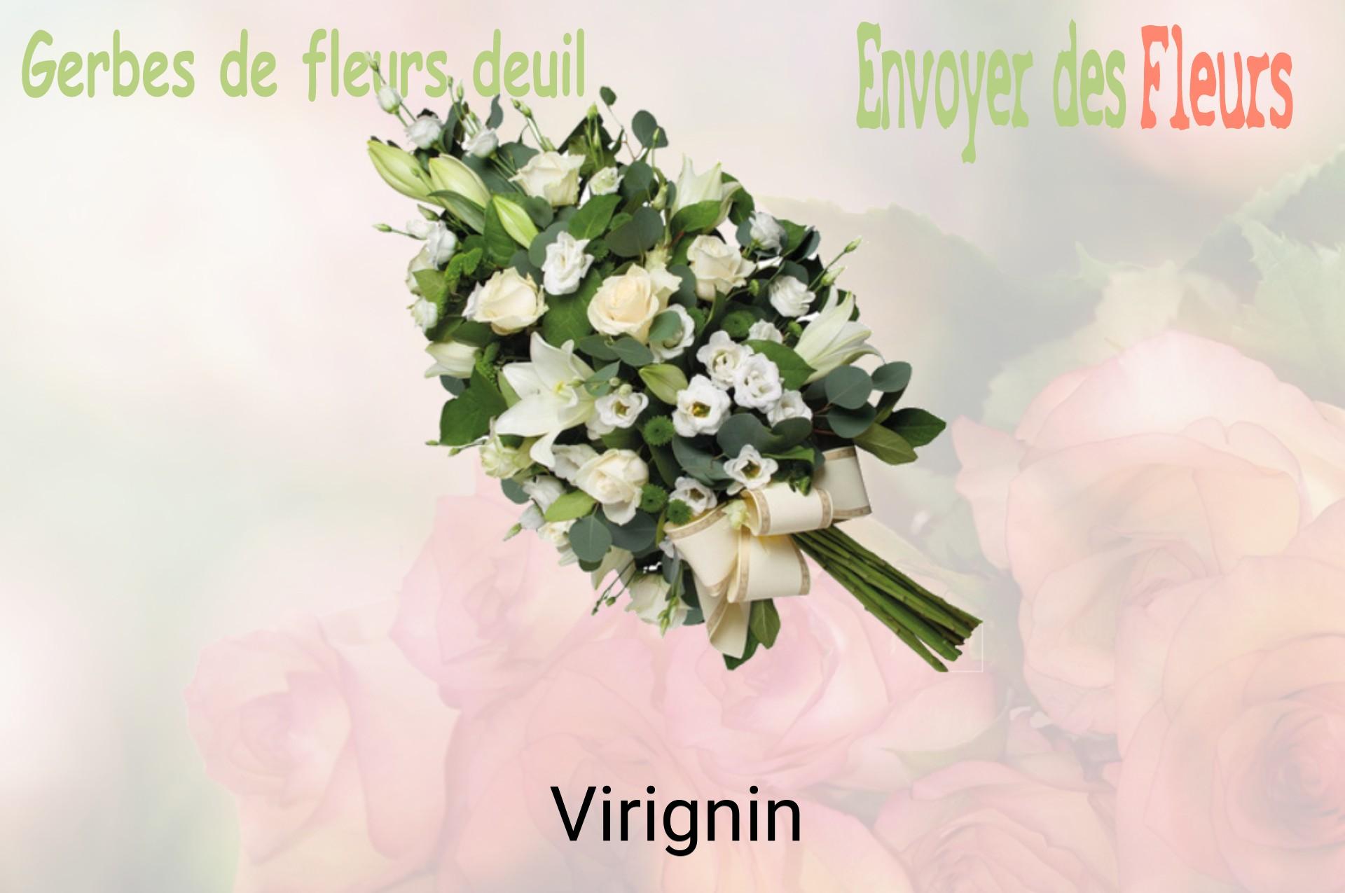 Gerbe de fleurs de deuil livrée à Virignin